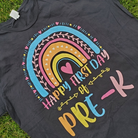 Happy First Day of Pre-K 100% Cotton T-Shirt Women's Plus Size 2XL EUC - Picture 5 of 9